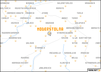 map of Moderštôlňa