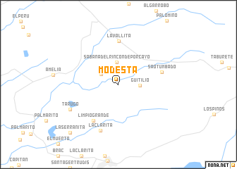 map of Modesta