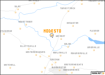 map of Modesto