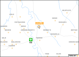 map of Modia