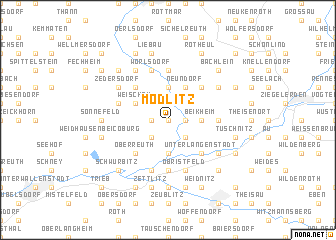 map of Mödlitz