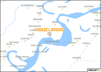 map of Modoc Landing