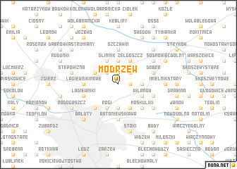 map of Modrzew