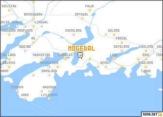 map of Møgedal