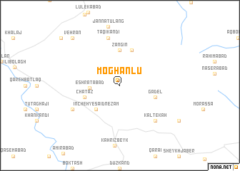 map of Moghānlū
