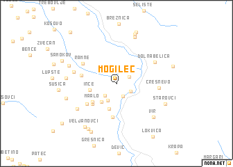 map of Mogilec