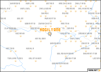 map of Mogilyane