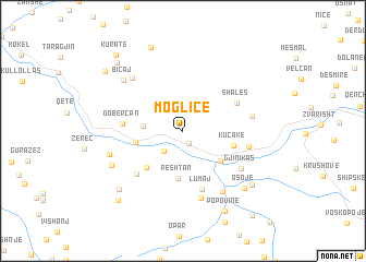 map of Moglicë