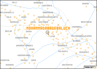 map of Moḩammadābād-e Balūch