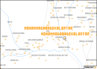 map of Moḩammadābād-e Kalāntar