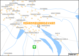 map of Moḩammadābād-e Khān