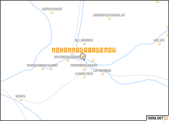 map of Moḩammadābād-e Now