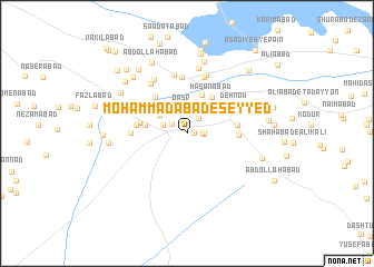 map of Moḩammadābād-e Seyyed