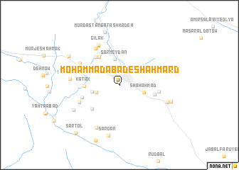 map of Moḩammadābād-e Shah Mard