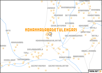 map of Moḩammadābād-e Ţūlehgarī