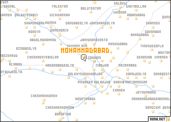 map of Moḩammadābād