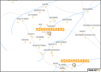 map of Moḩammadābād