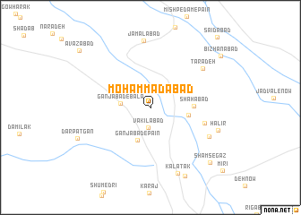 map of Moḩammadābād