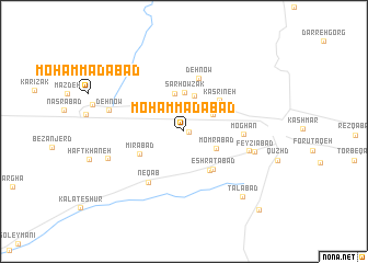 map of Moḩammadābād