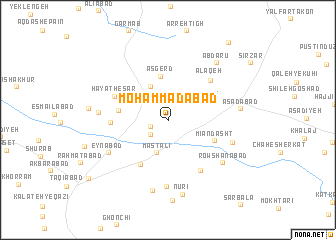 map of Moḩammadābād