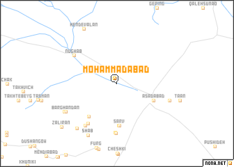 map of Moḩammadābād