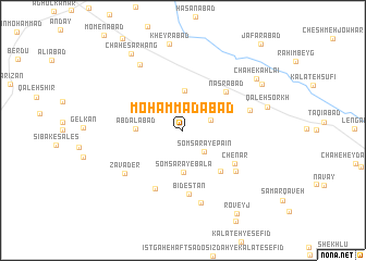 map of Moḩammadābād