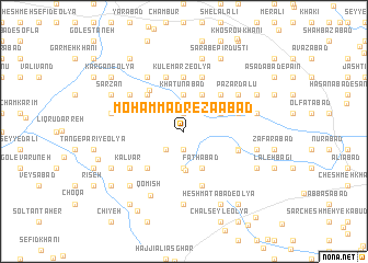 map of Moḩammad Reẕāābād