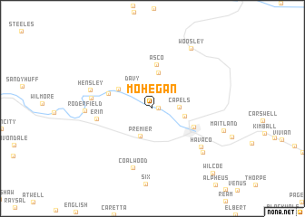 map of Mohegan