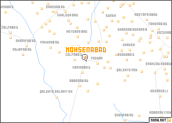 map of Moḩsenābād