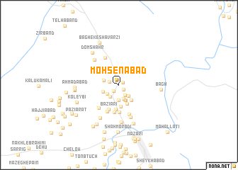 map of Moḩsenābād