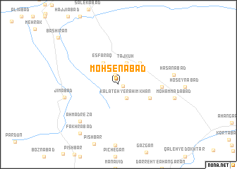 map of Moḩsenābād