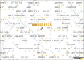 map of Moissat Bas