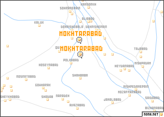 map of Mokhtārābād