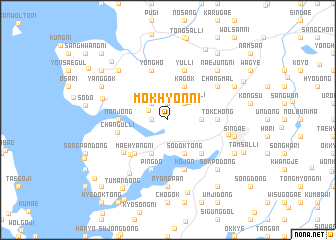 map of Mokhyŏn-ni