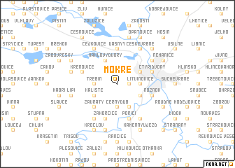 map of Mokré