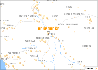 map of Mokronoge
