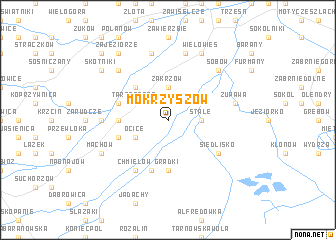 map of Mokrzyszów