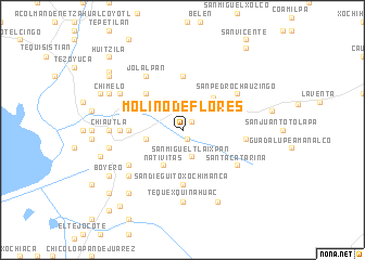 map of Molino de Flores