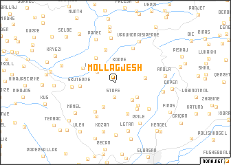 map of Mollagjesh