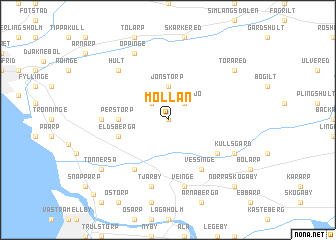 map of Möllan