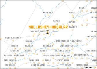 map of Mollā Sheykh Āqālar