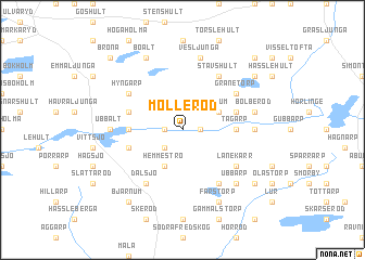 map of Mölleröd