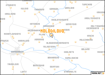 map of Molodilovo