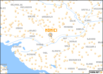 map of Momići