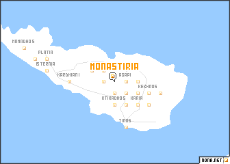 map of Monastíria