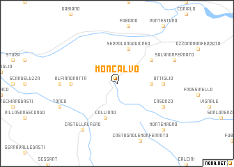 map of Moncalvo