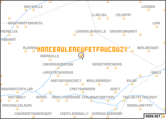 map of Monceau-le-Neuf-et-Faucouzy