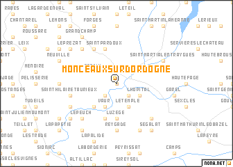 map of Monceaux-sur-Dordogne