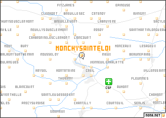 map of Monchy-Saint-Éloi