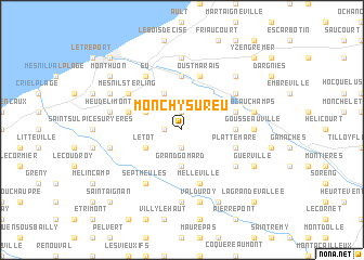 map of Monchy-sur-Eu